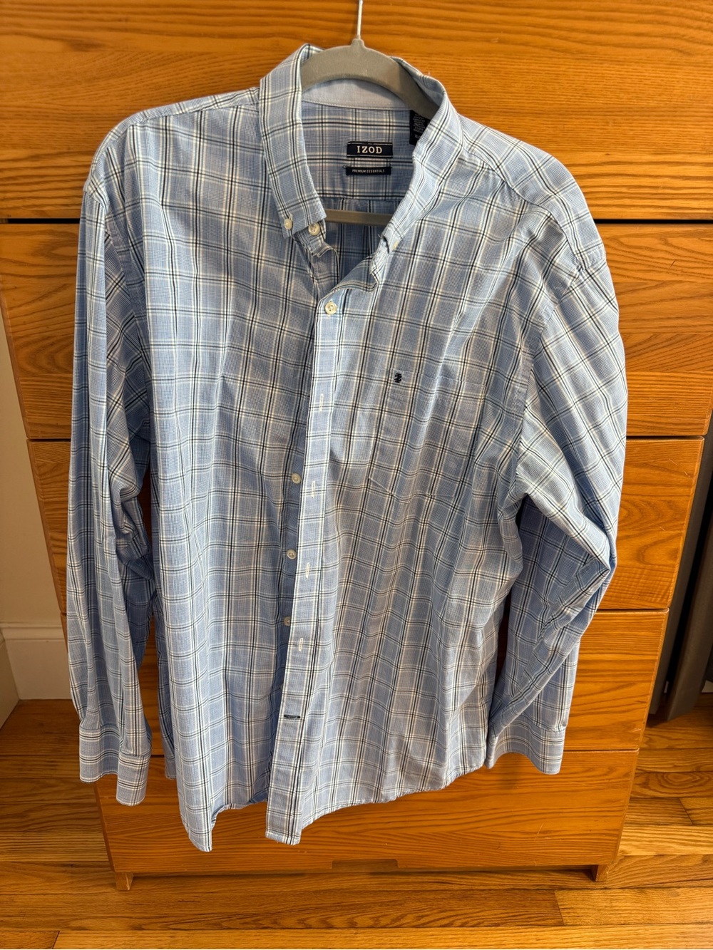 Izod Blue Plaid Button-Down Shirt